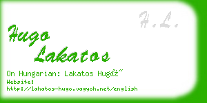 hugo lakatos business card